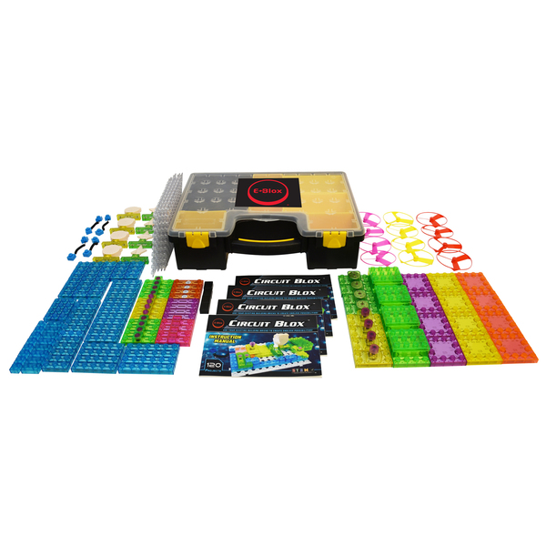 E-Blox Circuit Blox 120, Circuit Board Building Blocks Class Set, 196 Pieces CB-0415CS